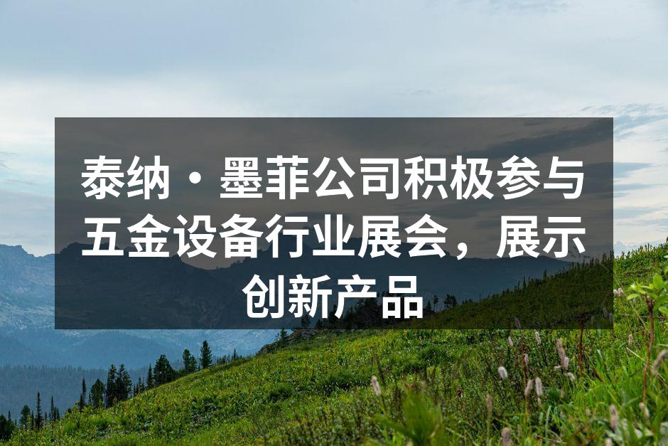 泰纳·墨菲公司积极参与五金设备行业展会，展示创新产品